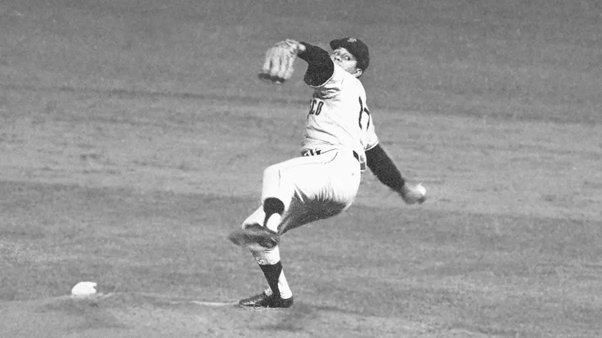 Juan Marichal prepares to deliver a pitch for the San Francisco Giants