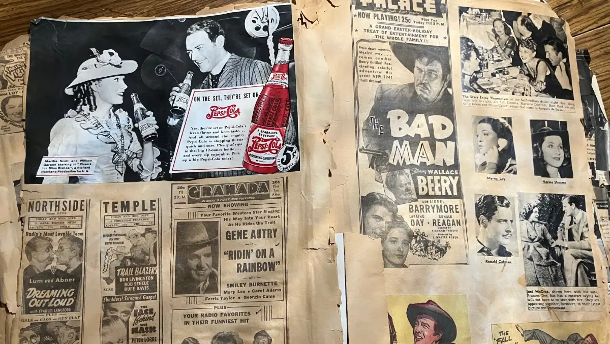 A page from Samuel's Movie Scrapbook