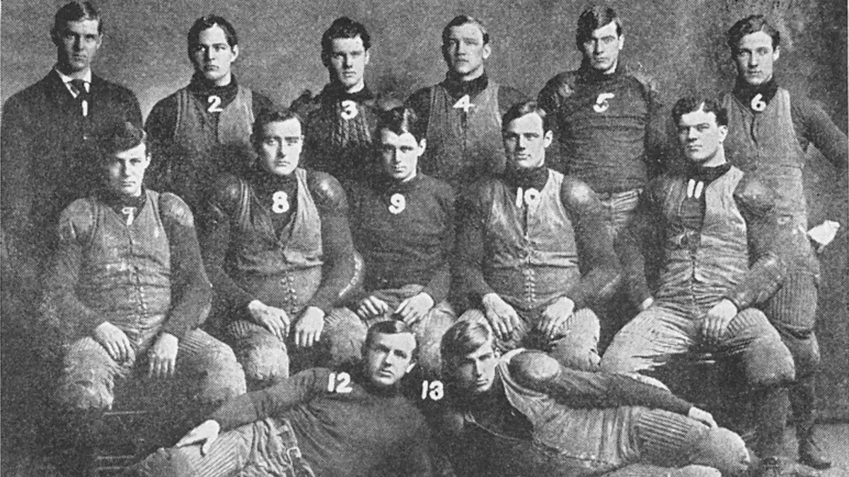 Photograph of Notre Dame's 1906 Varsity Football Team.