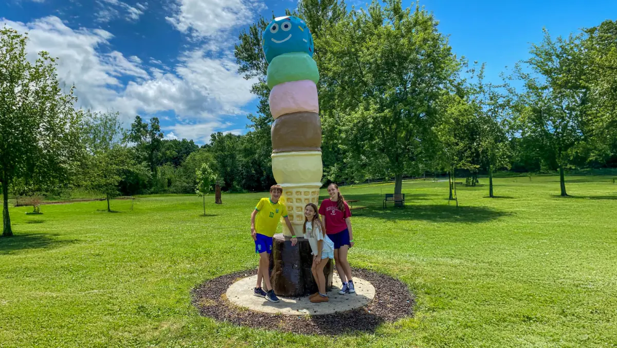 Photograph of the World's Tallest Ice Cream Cone near East Leroy, Michigan