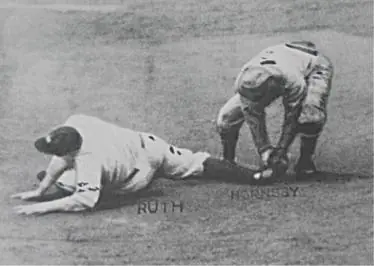 Babe Ruth is thrown out to end the 1926 World Series