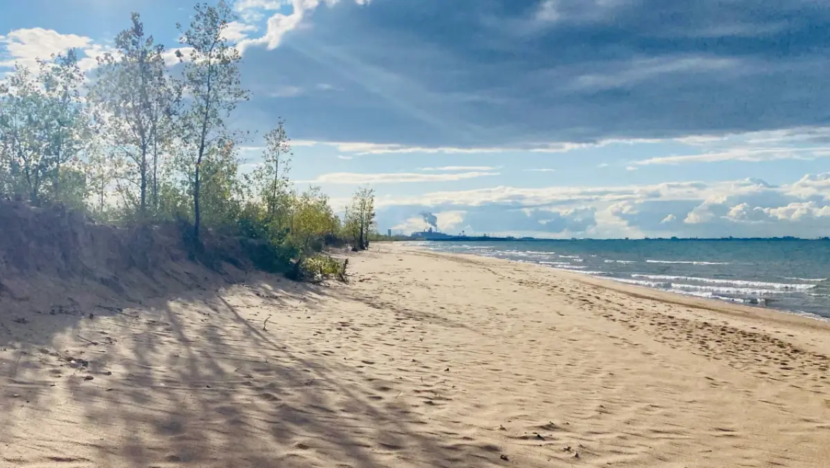 Landscape photograph at Lake Street Beach in Gary, Indiana