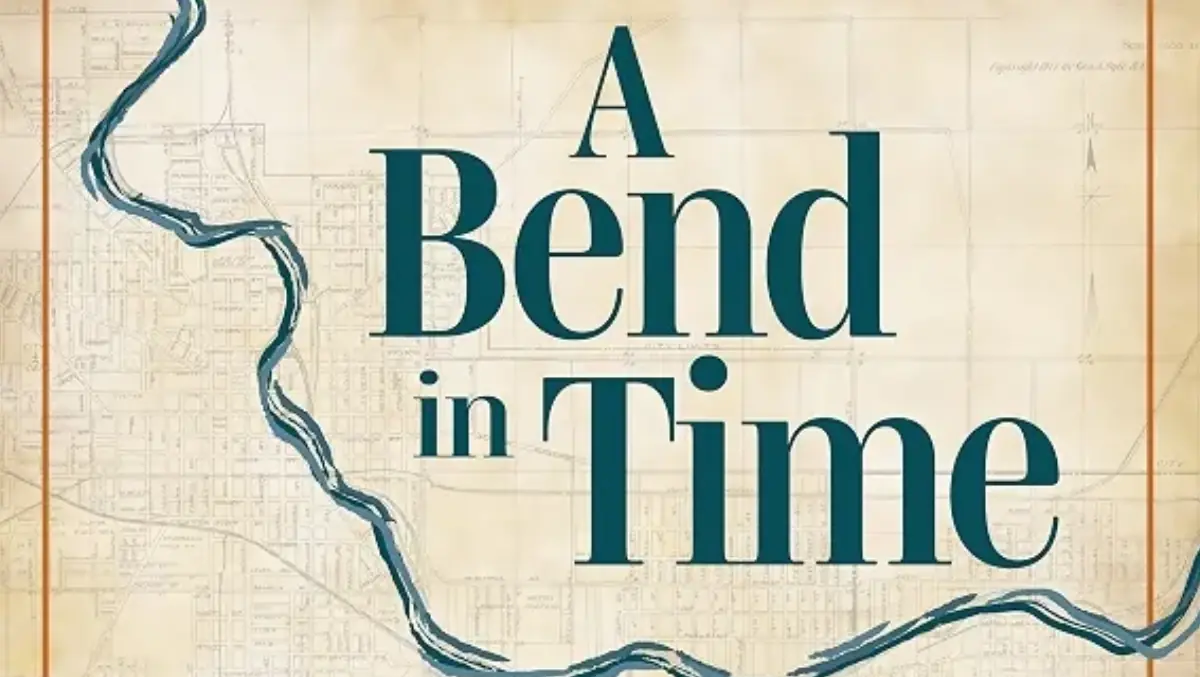 Logo for the podcast, A Bend In Time