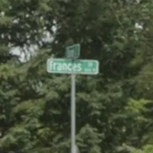 Frances Street sign in South Bend, Indiana