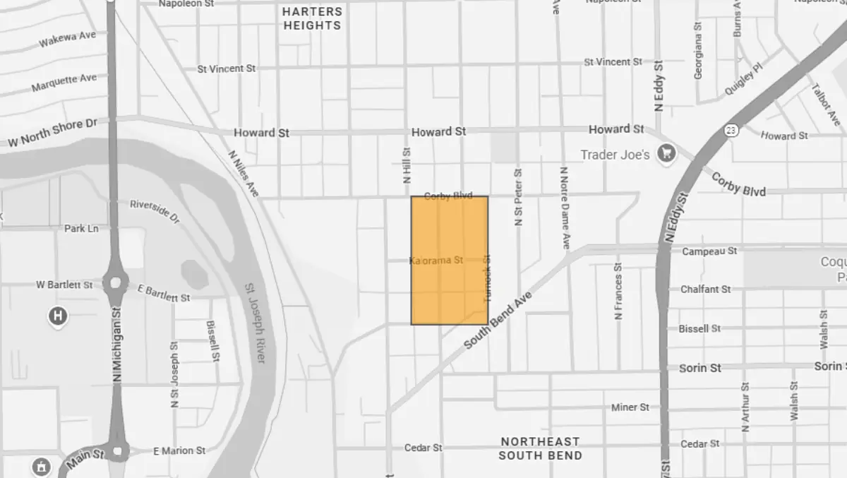 Map shows location of Highland Views subdivision