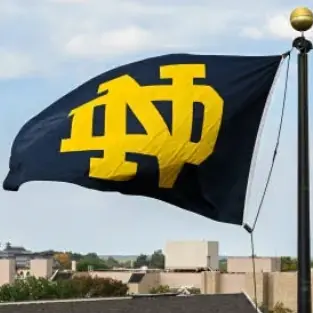 Photograph of Notre Dame flag