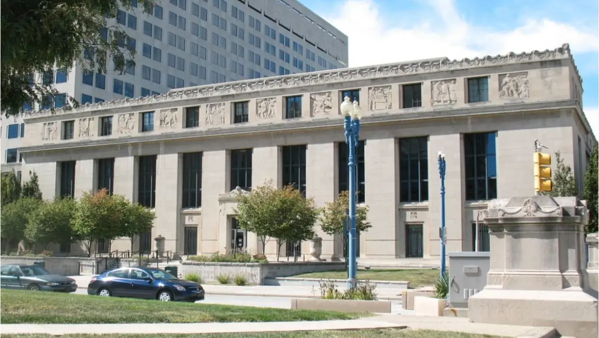 The State Library in downtown Indianapolis