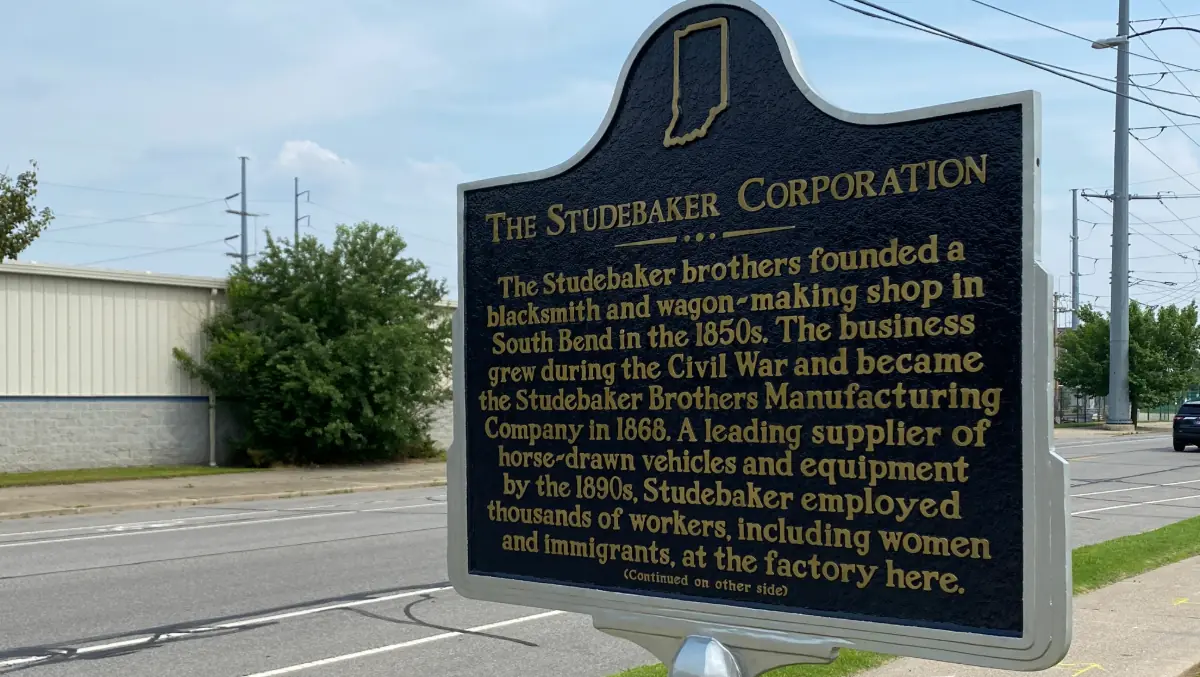 Historical Marker Remembering The Studebaker Corporation