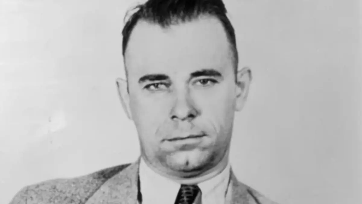 Black and white photograph of John Dillinger