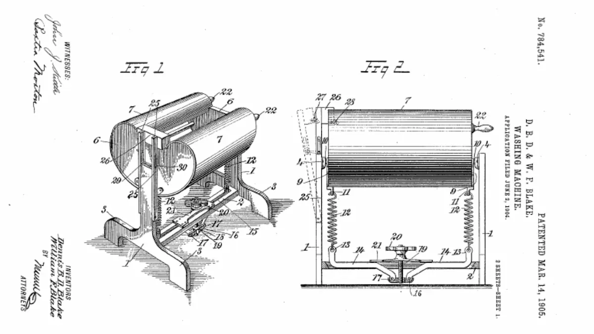 Original patent design of William F. Blake