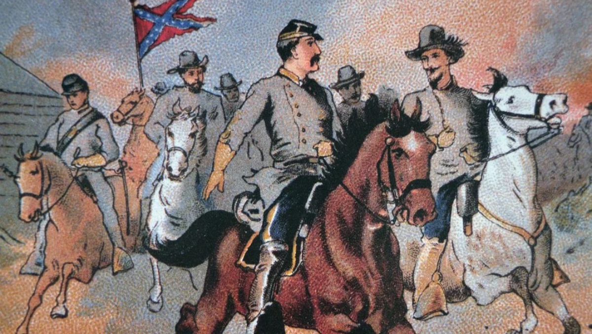 Artist's rendition of Morgan's Raid