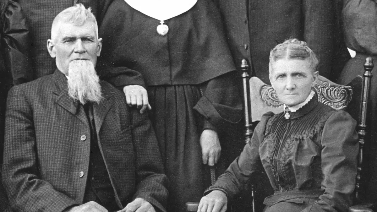 Peter and Mary Kintz pose for a photograph.