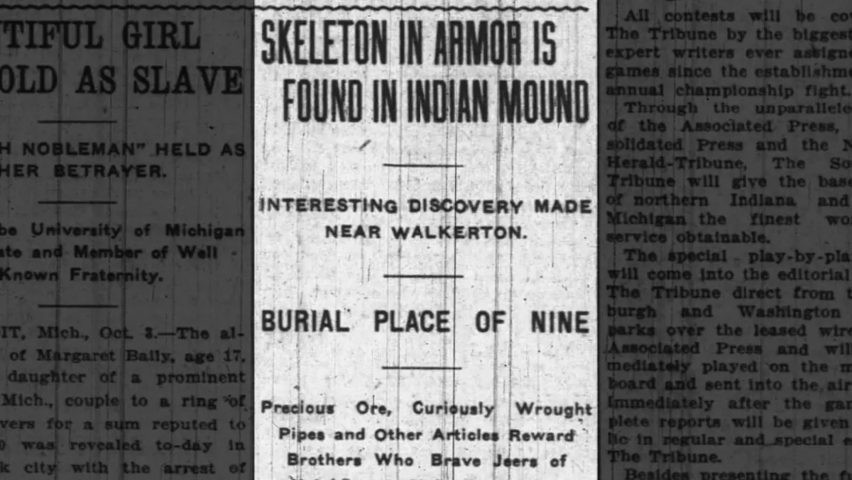 Clipping from the October 4, 1925 issue of the South Bend Tribune