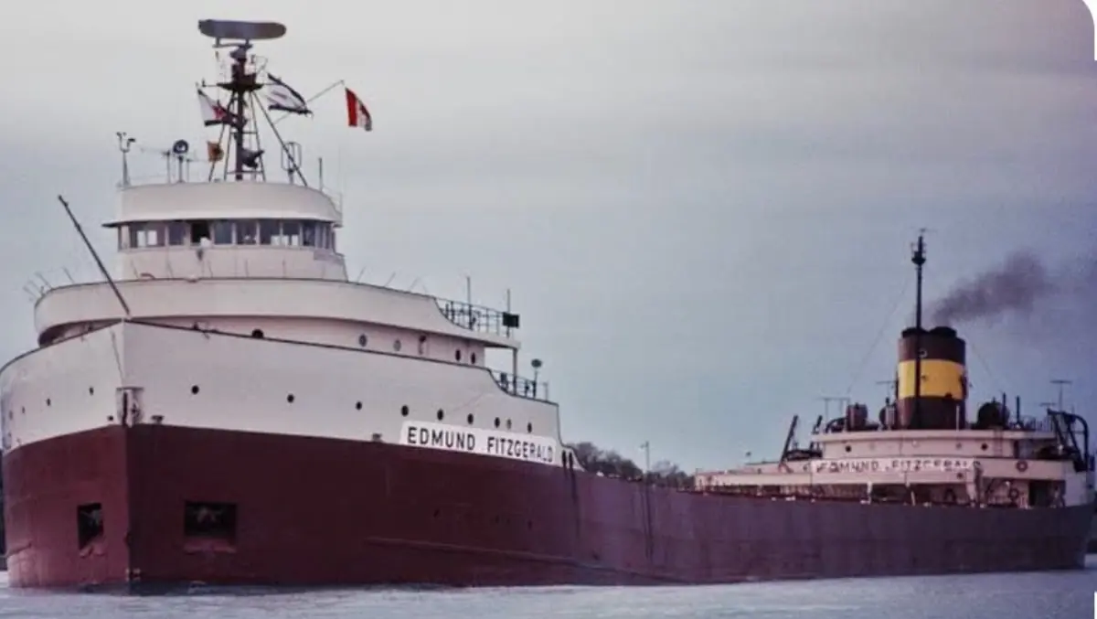 Photograph of the Edmund Fitzgerald, obviously before it sank