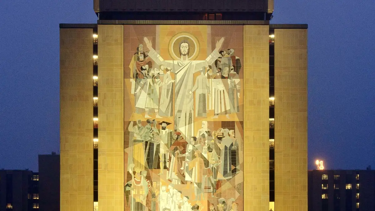 'Touchdown Jesus' watches over the University of Notre Dame, with a lot to be proud of this football season.