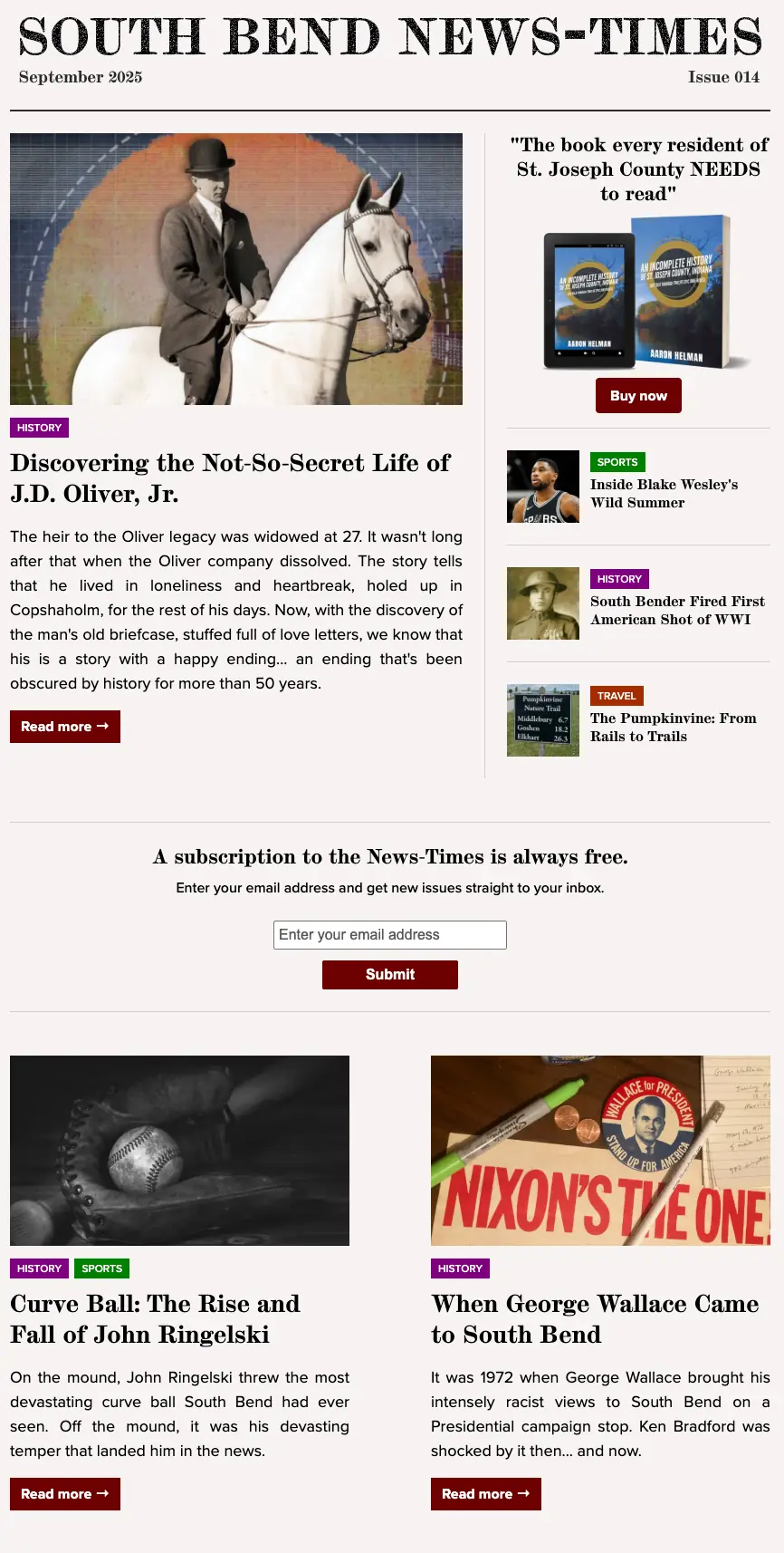 Image of the September 2025 issue of the News-Times